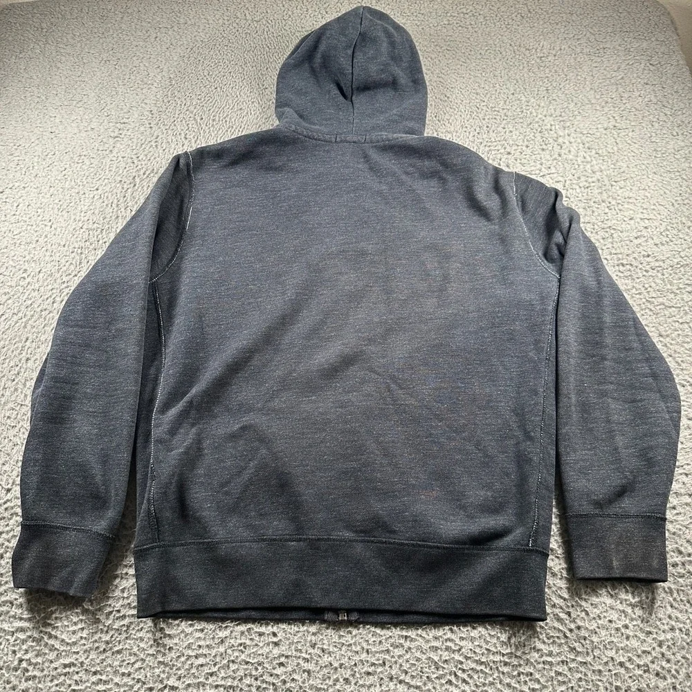 Polo Ralph Lauren Hoodie Mens L‎ Blue Full Zip Cotton Fleece Logo Heavyweight